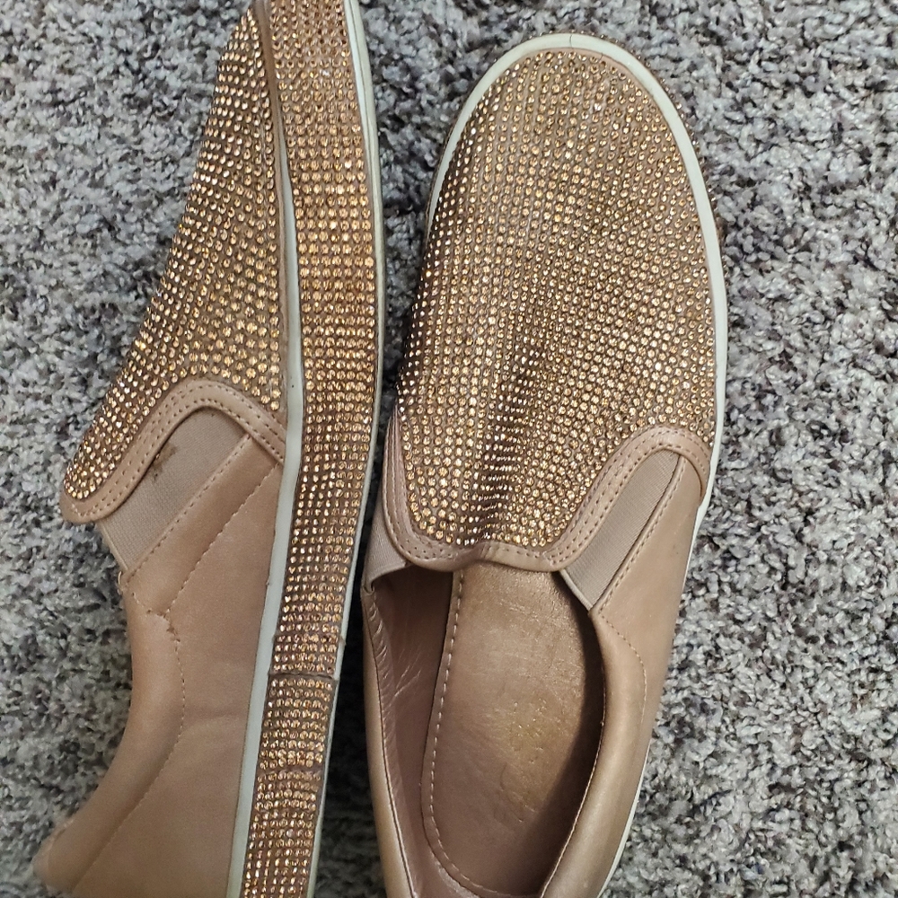 Blinged Rose gold sneakers